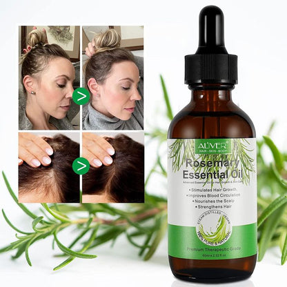 Huile Capillaire Fortifiante Romarin & Ricin — Croissance & Soin Quotidien