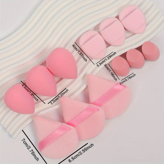 Ensemble Éponges Maquillage 12 Pièces — Œufs de Beauté & Houppettes