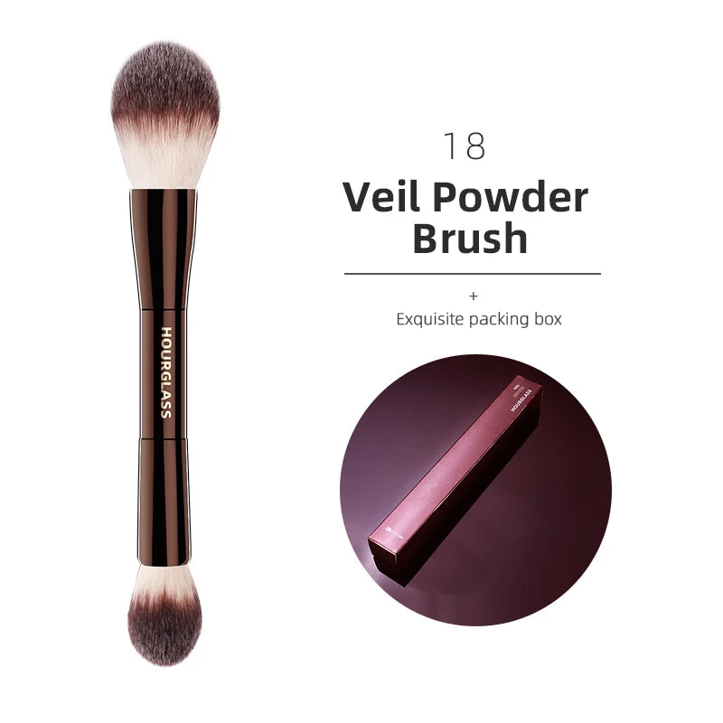 Pinceaux Maquillage Hourglass — Set Professionnel Visage & Yeux