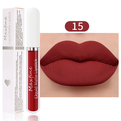 Rouge à Lèvres Velours Liquide — Longue Durée & Waterproof