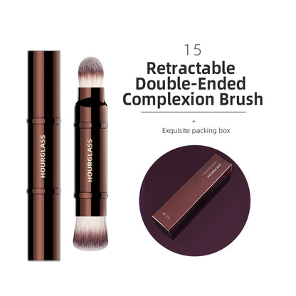 Pinceaux Maquillage Hourglass — Set Professionnel Visage & Yeux