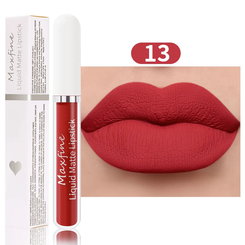 Rouge à Lèvres Velours Liquide — Longue Durée & Waterproof