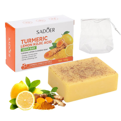 Savon Nettoyant Citron & Curcuma — Fait Main, 100g