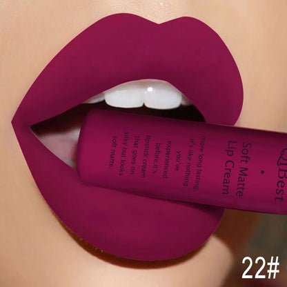 Brillant à Lèvres Velours Mat — Longue Durée & Waterproof