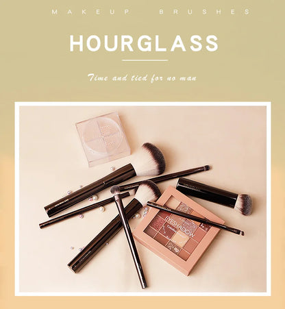 Pinceaux Maquillage Hourglass — Set Professionnel Visage & Yeux
