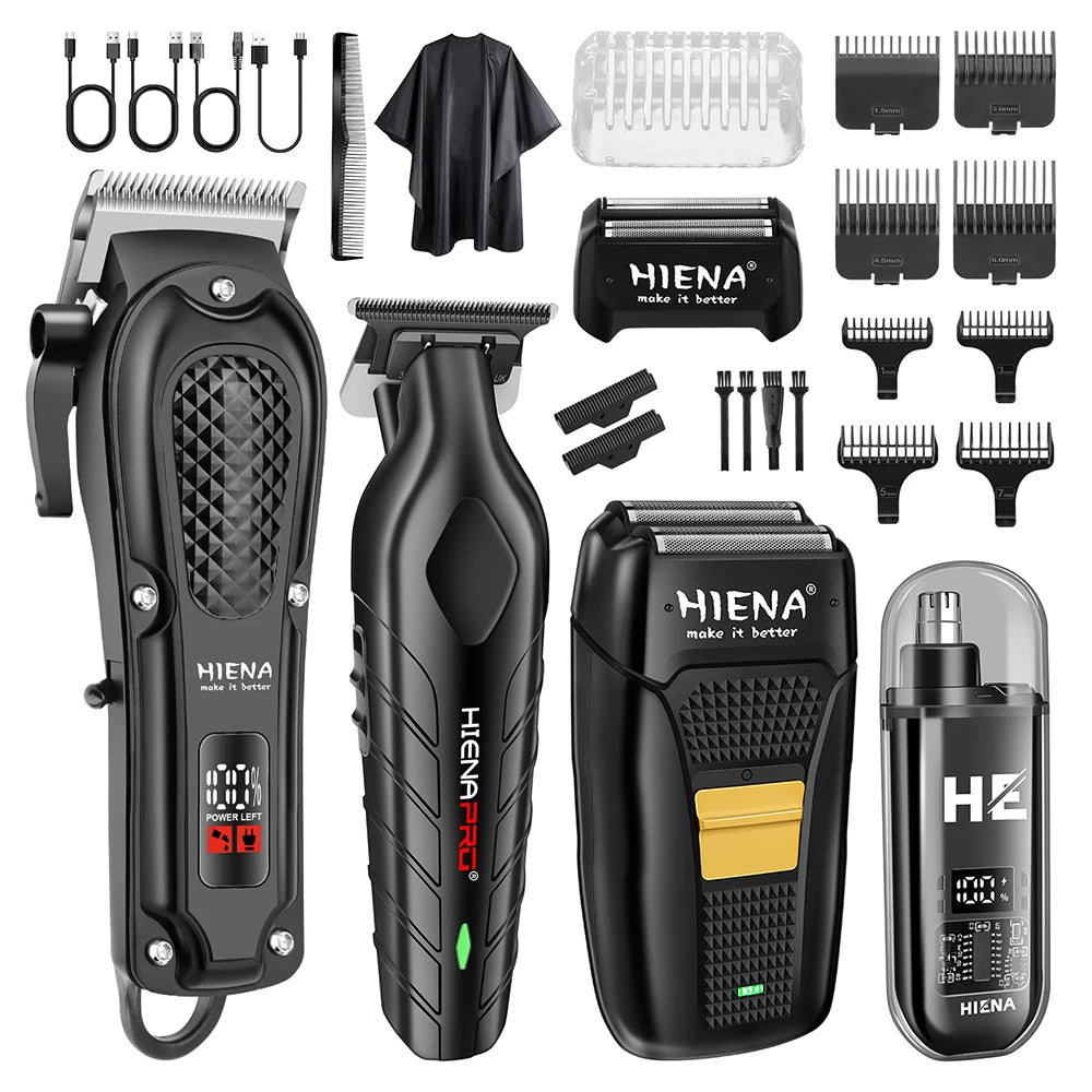 Hyena finition Machine électrique professionnelle tondeuses à cheveux électriques tondeuse à barbe Rechargeable hommes rasoir tondeuse à cheveux Kit