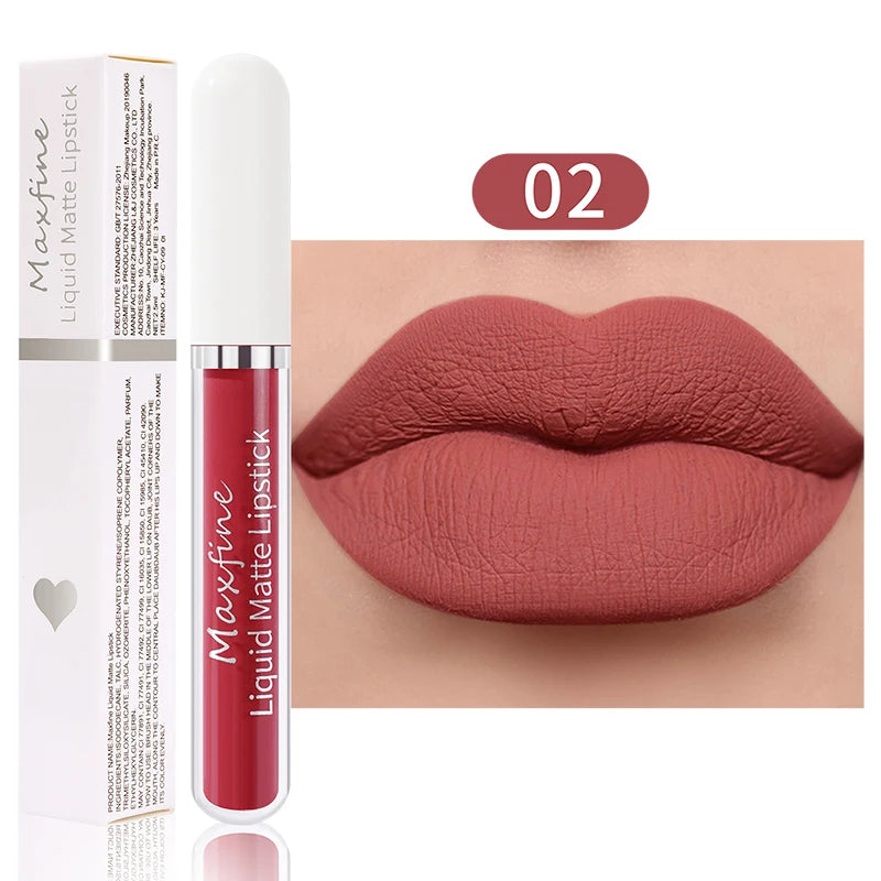 Rouge à Lèvres Velours Liquide — Longue Durée & Waterproof