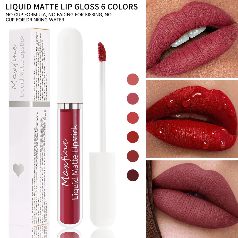 Rouge à Lèvres Velours Liquide — Longue Durée & Waterproof