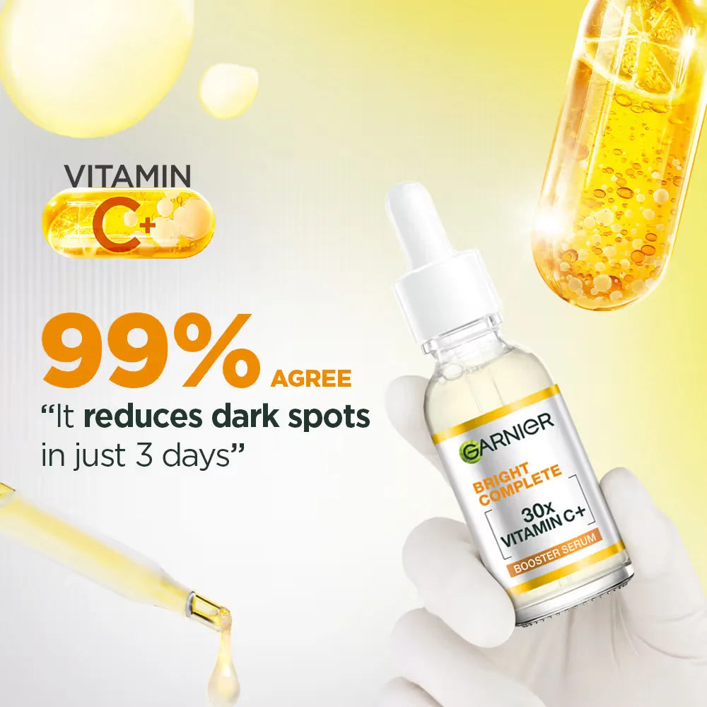 Sérum Visage Garnier Bright Complete Vitamine C – Booster Éclat & Teint Uniforme 30ml