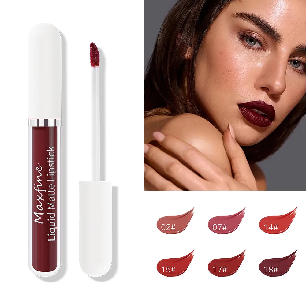 Rouge à Lèvres Velours Liquide — Longue Durée & Waterproof