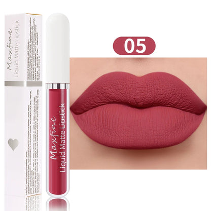 Rouge à Lèvres Velours Liquide — Longue Durée & Waterproof