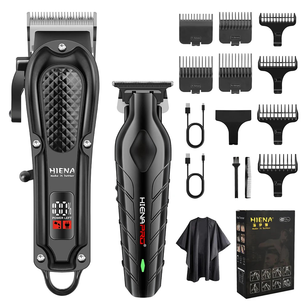 Hyena finition Machine électrique professionnelle tondeuses à cheveux électriques tondeuse à barbe Rechargeable hommes rasoir tondeuse à cheveux Kit