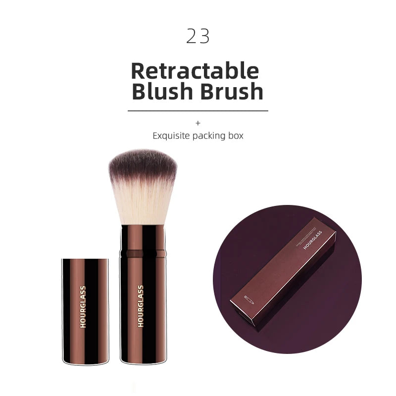 Pinceaux Maquillage Hourglass — Set Professionnel Visage & Yeux