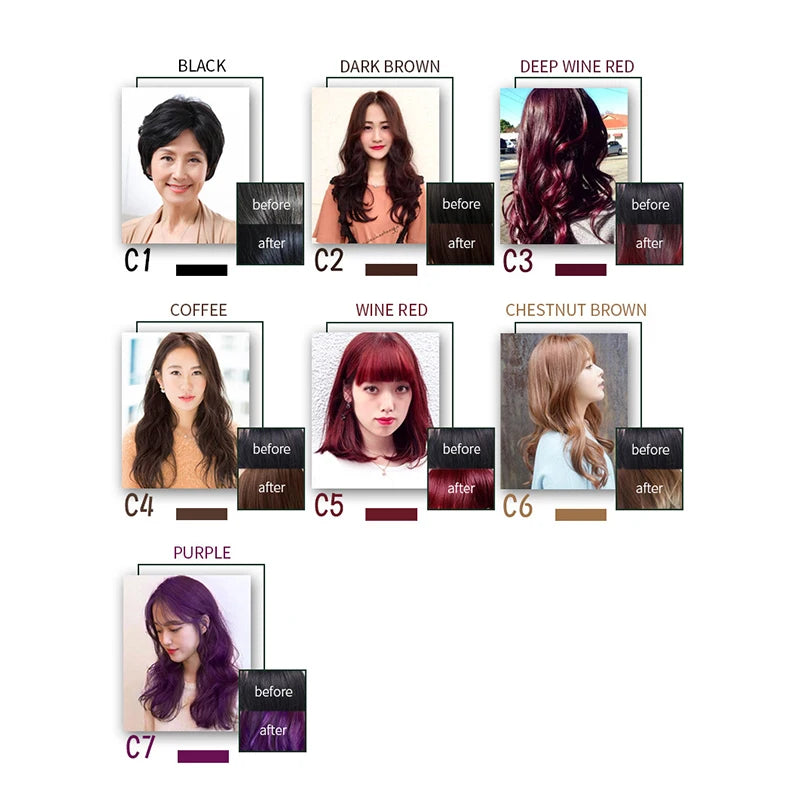 Shampoing Colorant Noir 3-en-1 — Couvre les Cheveux Gris, Formule  Naturelle