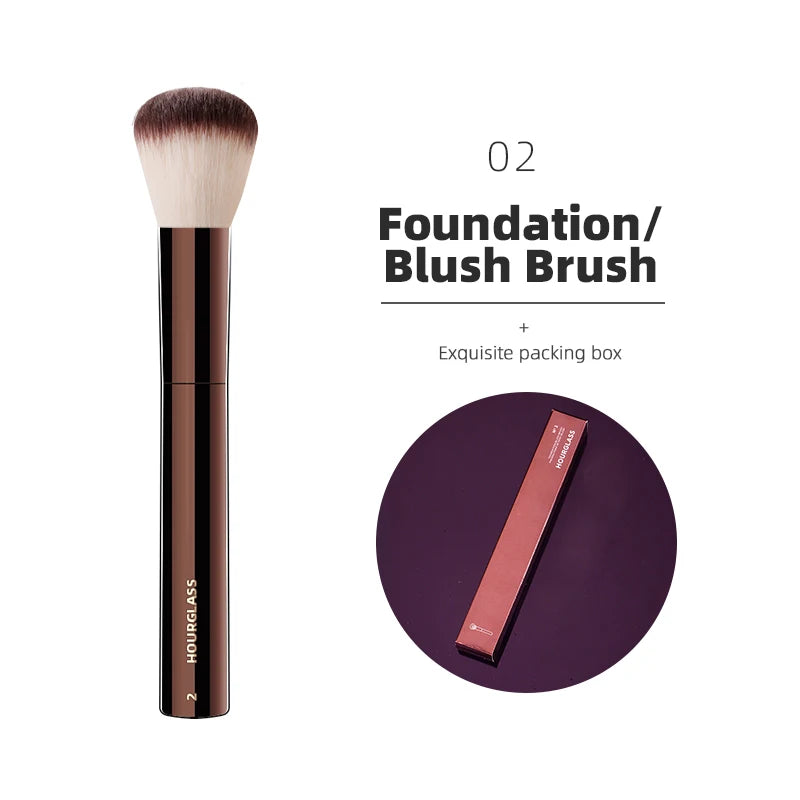 Pinceaux Maquillage Hourglass — Set Professionnel Visage & Yeux