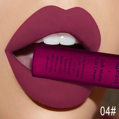 Brillant à Lèvres Velours Mat — Longue Durée & Waterproof