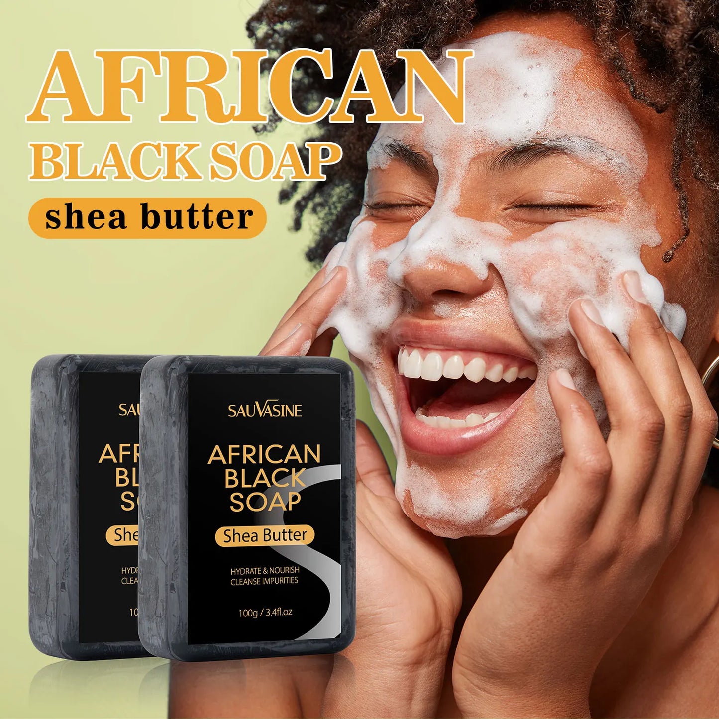 Savon Noir Africain Purifiant — African Black Soap 100g