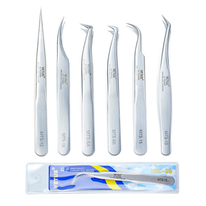 Pincettes VETUS MTS — Acier Inoxydable Antistatique Pointe Fine
