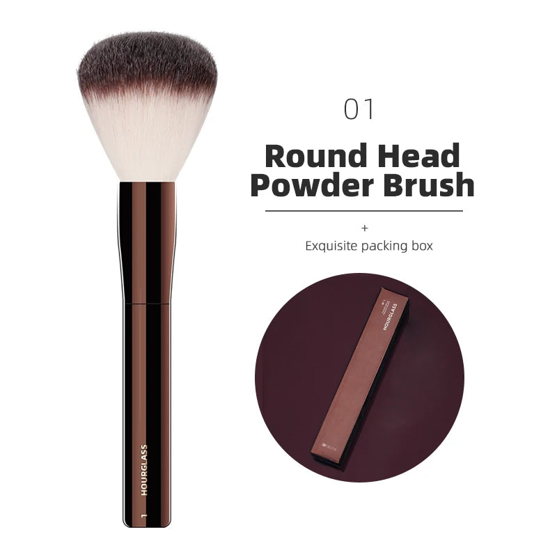 Pinceaux Maquillage Hourglass — Set Professionnel Visage & Yeux