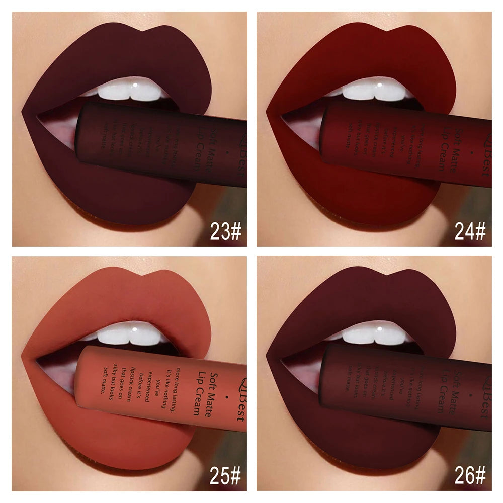 Brillant à Lèvres Velours Mat — Longue Durée & Waterproof