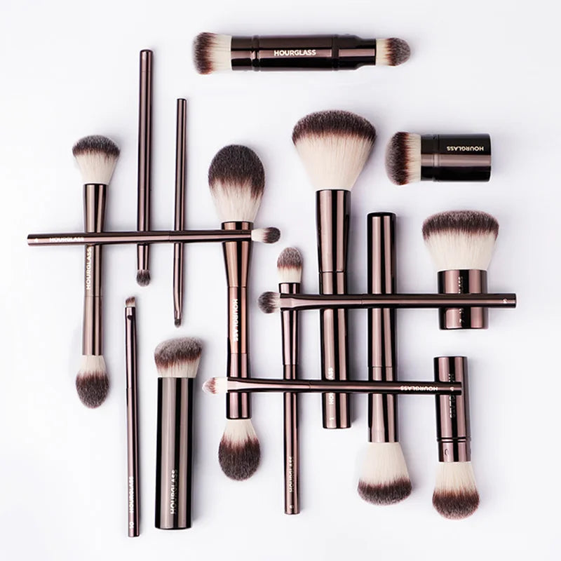 Pinceaux Maquillage Hourglass — Set Professionnel Visage & Yeux