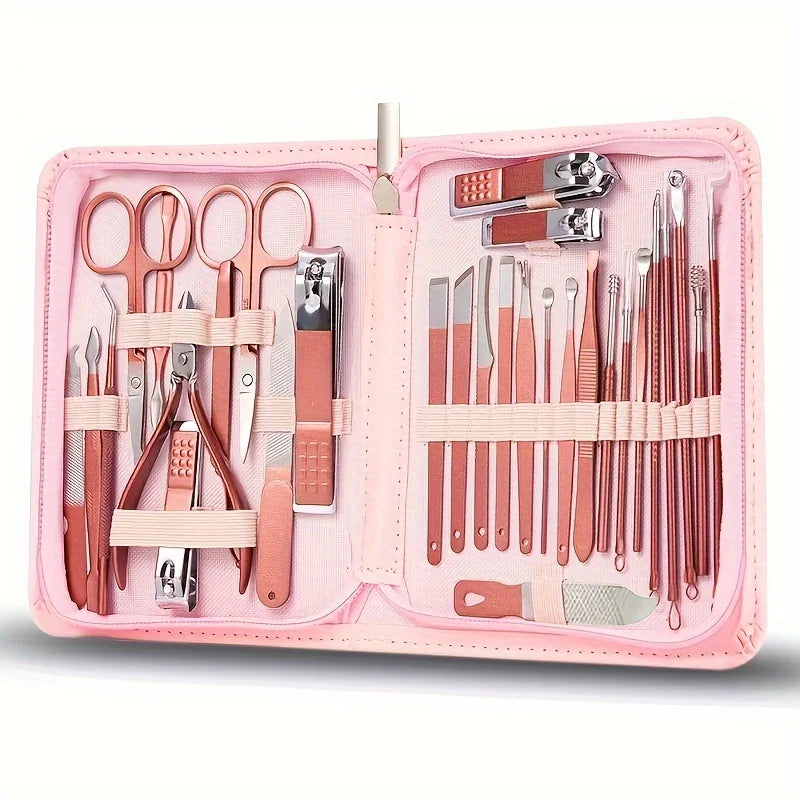 Kit Manucure Professionnel 30 Pièces — Acier Inoxydable
