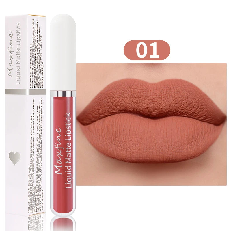 Rouge à Lèvres Velours Liquide — Longue Durée & Waterproof