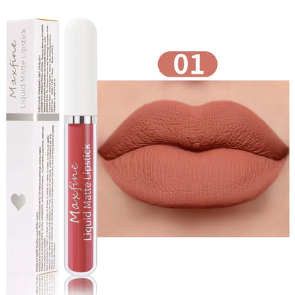Rouge à Lèvres Velours Liquide — Longue Durée & Waterproof
