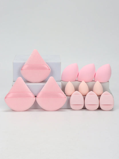 Ensemble Éponges Maquillage 12 Pièces — Houppettes & Œufs de Beauté