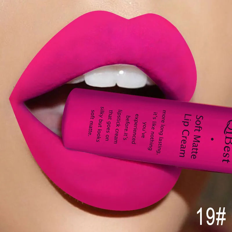 Brillant à Lèvres Velours Mat — Longue Durée & Waterproof