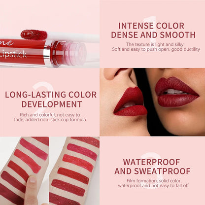 Rouge à Lèvres Velours Liquide — Longue Durée & Waterproof