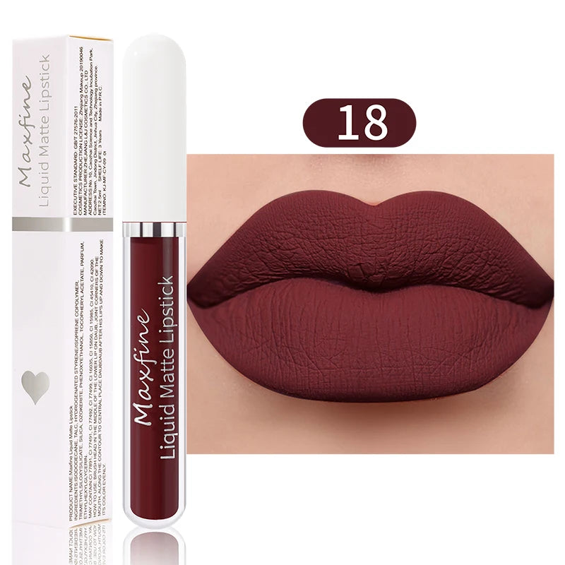 Rouge à Lèvres Velours Liquide — Longue Durée & Waterproof