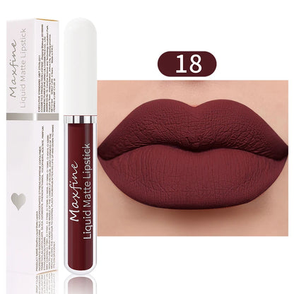 Rouge à Lèvres Velours Liquide — Longue Durée & Waterproof